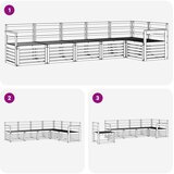  Set vanjskih sofa 6 pcs Bijela 306 x 128,5 x 73 cm | shoptok.hr