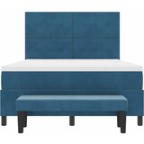 Krevet s opruga kutije Tamno plava 200 x 160 cm Baršun | Eponuda.com
