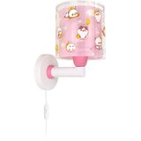 Dalber 41769S - Dečija zidna lampa KAWAII FRIENDS 1xE27/15W/230V ružičasta | Eponuda.com
