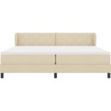  Postelja s pomičnim dnom in vzmetnico Krem 200x200 cm Tkanina, (22080780) | Shoptok.si