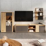 Modern Living Dnevni Regal Caneva, Barva Hrasta, Antracit, 2-Delni | Shoptok.si
