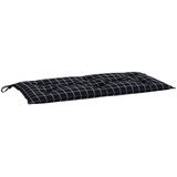  Jastuk za vrtnu klupu crni karirani 110 x 50 x 7 od tkanine | shoptok.hr