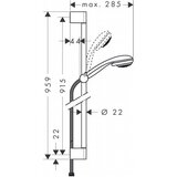  Pršni set Hansgrohe Crometta Vario (krom, sijaj, razmak med luknjama 91,5 cm) Cene