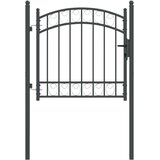 vidaXL Ograjna vrata Siva 100 x 100 cm Jeklo s prašnim premazom | Shoptok.si