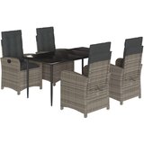 vidaXL 5-dijelni vrtni blagovaonski set sivi od poliratana | shoptok.hr