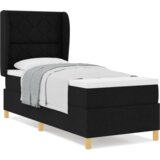  Box Spring postelja z vzmetnico Črna 80x200 cm Tkanina, (22052863) | Shoptok.si