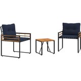  Set vanjskog namještaja s jastukom 3 pcs Mornarska | shoptok.hr