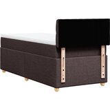  Krevet s oprugama i madracem tamnosmeđi 90 x 200 cm od tkanine | shoptok.hr
