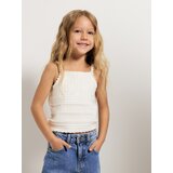 Reserved Pleteni top - krem | shoptok.hr