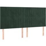 Maison Chic Posteljno vzglavje - Vzglavna omarica 4 kosa temno zelen 90x5x78/88 cm žamet, (22077822) | Shoptok.si