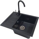  Set sudopera sa slavinom i sifonom U607 mat crna + minotti crna slavina Cene