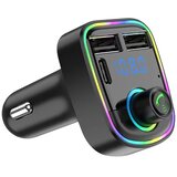  C2 FM Transmiter za kola, Bluetooth, LED, USBx2+PD, Crni Cene