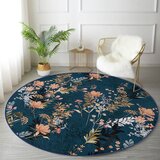 Mila Home Temno modra pralna/primerna za robotski sesalnik okrogla preproga ø 80 cm Comfort – | Shoptok.si