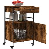 vidaXL Kuhinjska kolica boja hrasta 56x43x89 5 cm konstruirano drvo | shoptok.hr