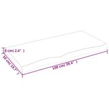  Kupaonska radna ploča tamnosmeđa 100x50x(2-6) cm tretirano drvo | shoptok.hr