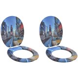  WC daska 2 pcs Siva 44 x 38 cm MDF ploča | shoptok.hr