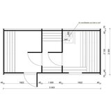 Male kuće Vanjska sauna LOVIISA 500 × 235 cm sa šindrom | shoptok.hr