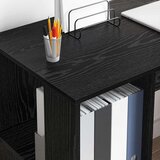  Stol s policom Crni hrast 130 x 50.5 x 75 cm Konstruirano drvo | shoptok.hr