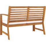 Klupa s krem jastucima 114 5 cm masivno bagremovo drvo | shoptok.hr