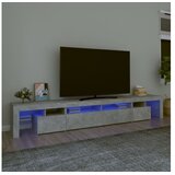  TV omarica z LED lučkami betonsko siva 260x36,5x40 cm | Shoptok.si