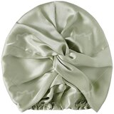 INF Svilena spalna kapa za ženske, dvojna plast 100 % murve svile LightGreen, (21838848) | Shoptok.si