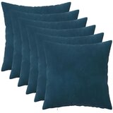  Presvlaka za jastuk 6 pcs HEERLEN Plava 40 x 40 cm Baršun - Plava 40 x 40 cm 6 | shoptok.hr