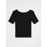 Sinsay Bluza s kratkim rukavima i čipkastim izrezom na leđima | shoptok.hr