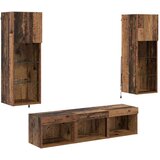 vidaXL TV stenske enote 5 pcs Črna Orehovina 60 x 30 x 30 cm | Shoptok.si