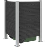  Ograda za kante za smeće Siva 85 x 85 x 115 cm Aluminij i WPC | Eponuda.ba