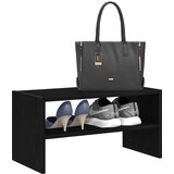 vidaXL Regal za čevlje zložljiva črn hrast 60x30x30,5 cm | Shoptok.si