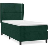 Box spring krevet s madracem tamnozeleni 100x200 cm baršunasti | shoptok.hr