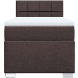vidaXL Box spring postelja z vzmetnico temno rjava 90x200 cm blago | Shoptok.si