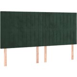  Uzglavlje 4 kom tamnozeleni 90x5x78/88 cm baršunasti | shoptok.hr