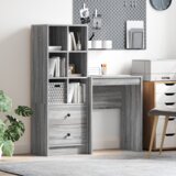 vidaXL Stol s pohranom Sivi Sonoma Konstruirano drvo | shoptok.hr