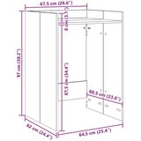  Omara za pralni stroj Oreh 67,5 x 62 x 97 cm Konstruiran les, (5000162644) | Shoptok.si