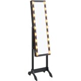  Samostojeće ogledalo s LED svjetlima crno 34 x 37 x 146 cm | shoptok.hr