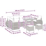  Set vrtnih sofa od 10 dijelova s jastučićima Bež poli ratan akacija set vrtne blagovaonice od 3 dijela s jastučićima Bež poli r | shoptok.hr