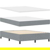 Box Spring Krevet s Madracem i Klupicom Svijetlo Siva 140x200 cm Tkanina | shoptok.hr