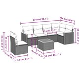 vidaXL 7-dijelni set vrtnih sofa sivi od poliratana | shoptok.hr