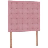 vidaXL Okvir kreveta s madracima ružičasti 90x190cm baršunasti | shoptok.hr