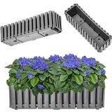 KADAX balkonski cvetlični lonec 58x18x16,5 cm siv balkonski, (5000353165) | Shoptok.si