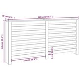  Pokrov za radijator sivi 169x19x84 cm od masivne borovine | shoptok.hr