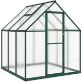 vidaXL Rastlinjak z okvirjem zelen 169x169x195 cm aluminij | Shoptok.si