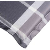  Blazina za ležalnik siva karo 186x58x4 cm oxford tkanina, (20623440) | Shoptok.si
