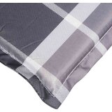  Jastuk za ležaljku sivi karirani 186 x 58 x 3 cm tkanina Oxford | shoptok.hr