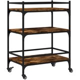  Kuhinjska kolica boja hrasta 65x40x86,5 cm konstruirano drvo | shoptok.hr