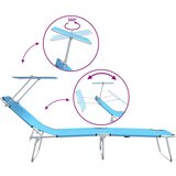 Ležaljka 2 pcs Svijetloplava 58 x 188 x 77cm Poliester | shoptok.hr