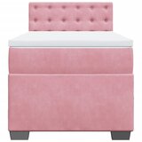  Box spring krevet s madracem ružičasti 100x200 cm baršunasti | shoptok.hr