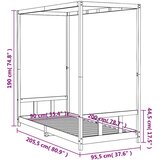  Okvir za dječji krevet bijeli 90 x 200 cm od masivne borovine | shoptok.hr