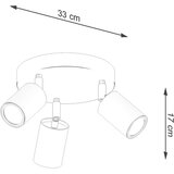  Sollux SL.1292 - Spot svetiljka VERDO 3xGU10/10W/230V crna | Eponuda.com